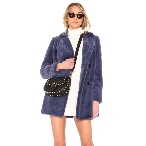 NWT - REVOLVE - EAVES | MIA COAT IN BLUE STEEL - Picture 1 of 8